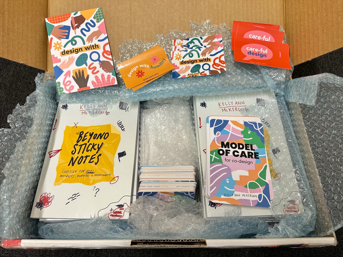 Super excited to have just received a box of KA McKercher's Beyond Sticky Notes and Model Of Care cards. These will be a key resource for participants in our upcoming <a href="/UNSW/">UNSW</a> Arts, Design &amp; Architecture short course, 'Designing Desirable Assistive Technologies', running in 2023.