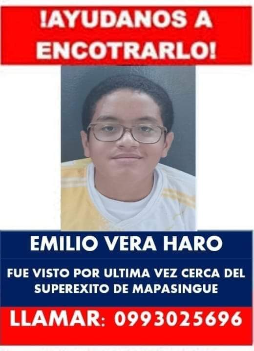 IsaiasRodriguz's tweet photo. Comparte por favor, ayúdanos a encontrarlo, el sobrino de una gran amiga. 

La familia está destrozada. 

@IsmaelUlloaEc 
@alexismoncayo 
@AP_Kost
🙏🏼 https://t.co/YtYyviYlpy