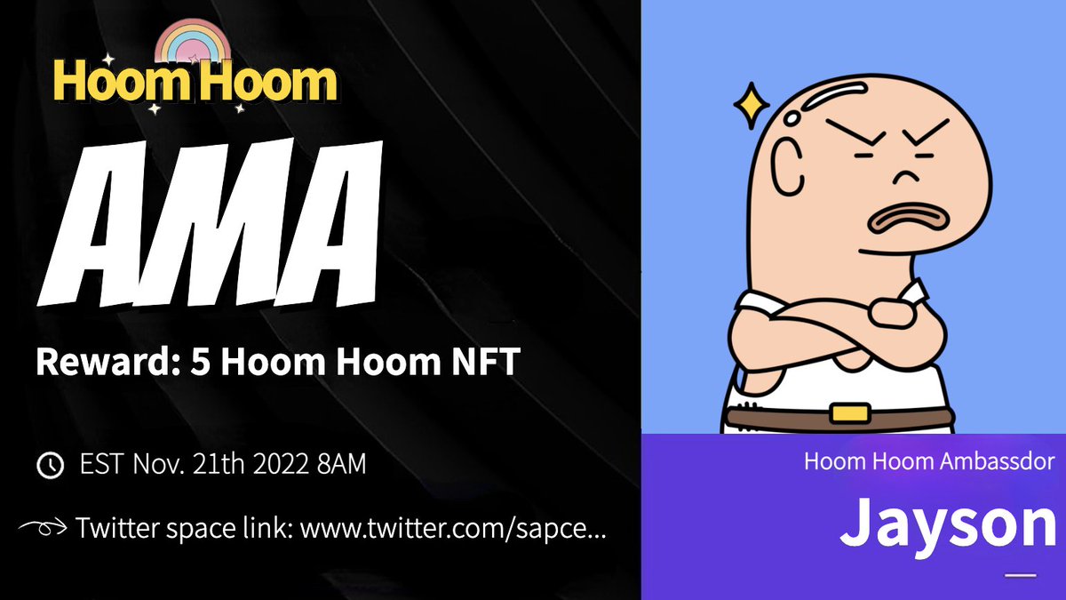 HoomHoomNFT's tweet photo. ❓What is on our roadmap?

📢Bro? What are you even talking about? We are managed through a DAO. If you truly want to build, come join us while we are hosting AMA.

⏲️EST Nov. 21th 2022 8AM

✅To enter: RT &amp; LIKE &amp; Comment ur questions

🔗https://t.co/f1cbAmeqUe https://t.co/lKTYzNTfh4