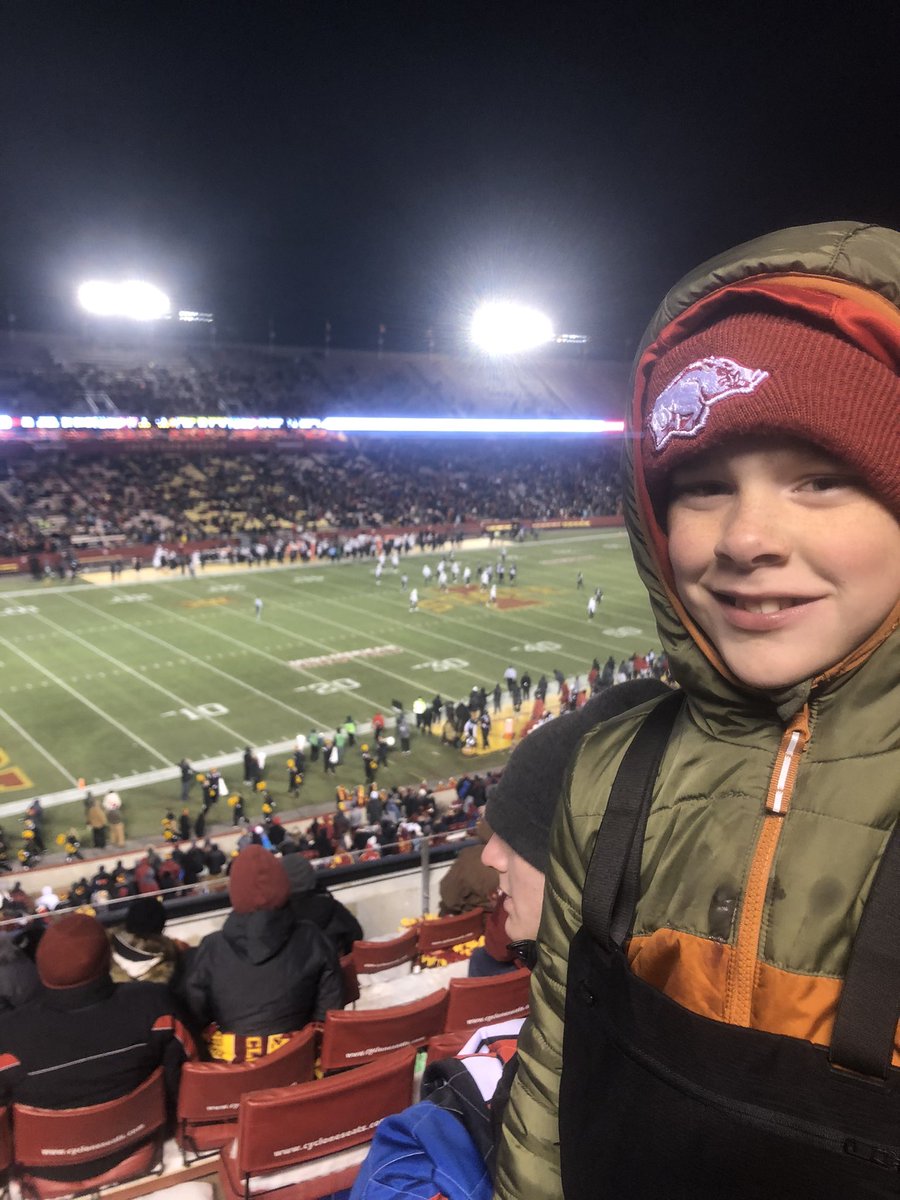 dade_wilson79's tweet photo. Got the chance to take my son to Ames this weekend to see some old friends and watch the coldest game I’ve ever been to. I’m officially not built for that cold anymore! https://t.co/t46Zpphm5Y