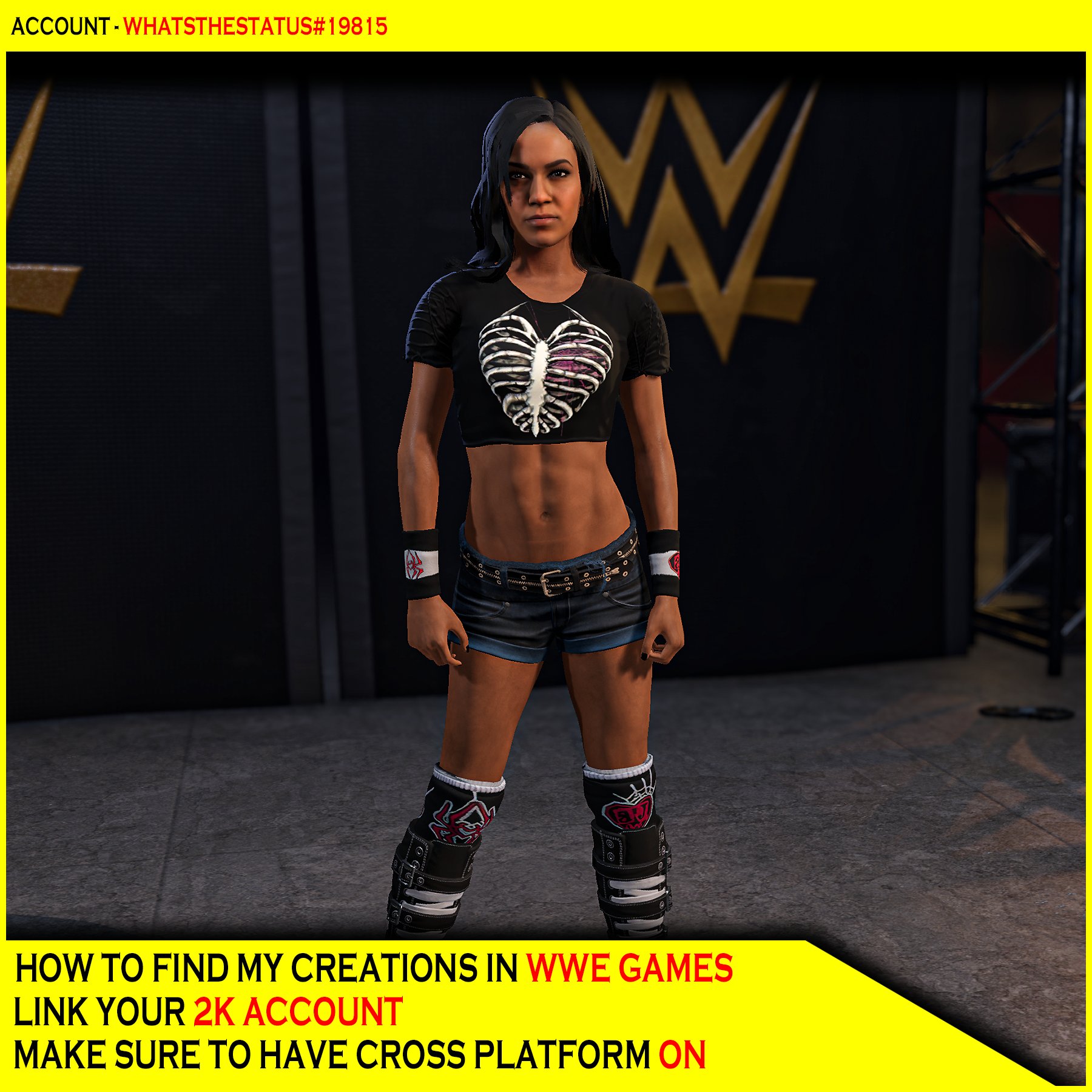 𝕾𝖙𝖆𝖙𝖚𝖘™ on Twitter " NEW WWE2K22 Upload AJ Lee Search In HashTags