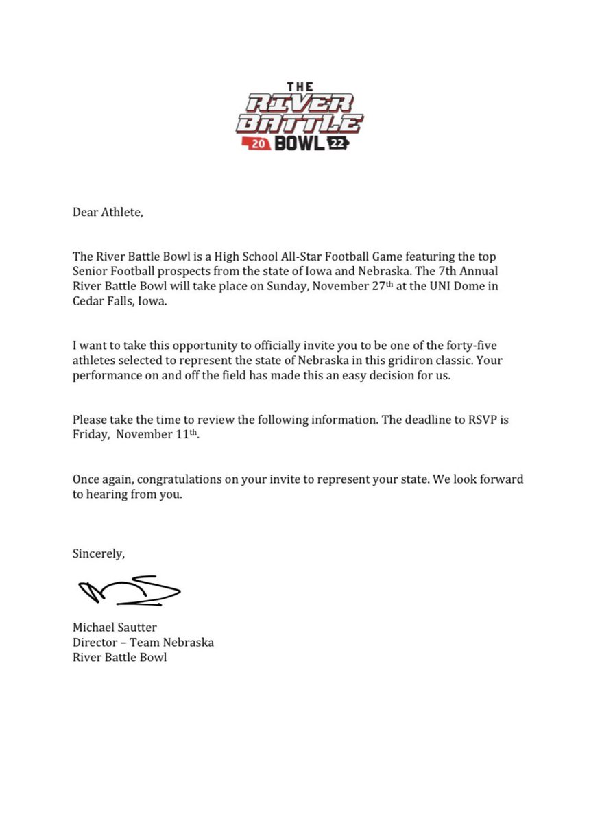 Thanks <a href="/MikeSautter_/">Mike Sautter</a> for the invite! Excited to play in the River Battle Bowl next weekend
