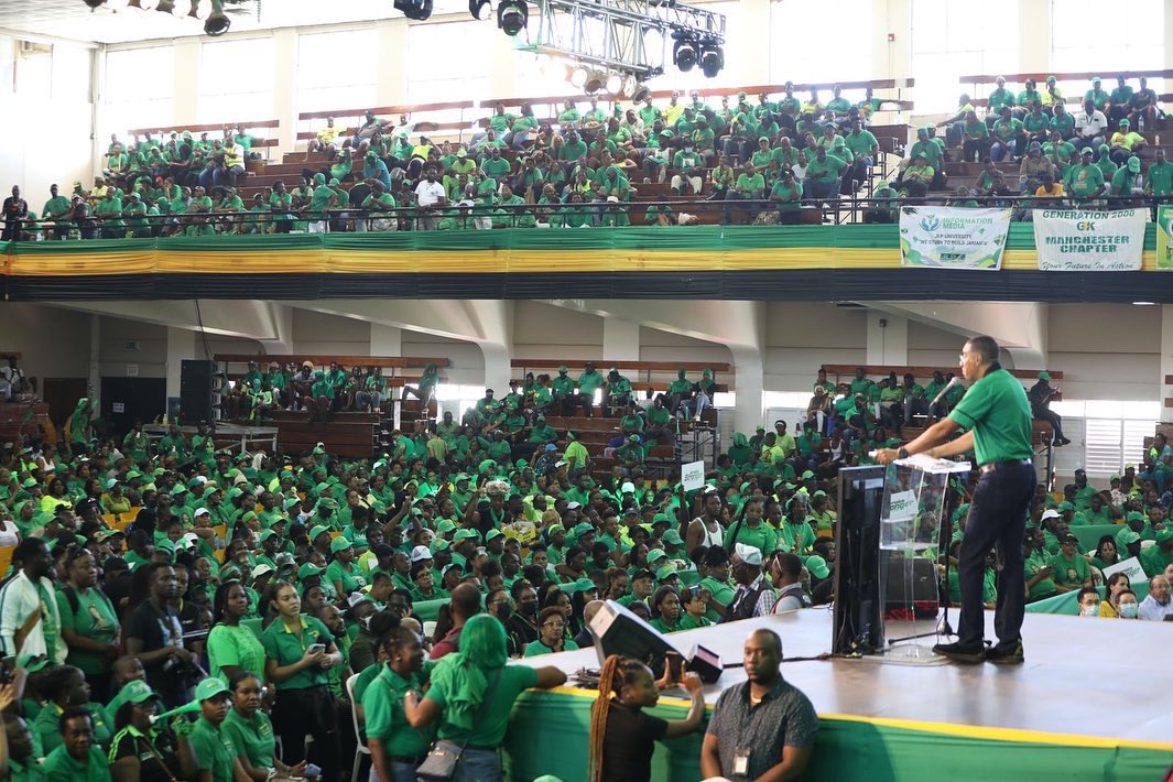 AndrewHolnessJM's tweet photo. Earlier today, I addressed the 79th Annual Conference of the Jamaica Labour Party. Unity and progress will make our nation strong! #JLP79 #JamaicaStronger #JLPConference #JLPStronger https://t.co/mAkQOQgSK3