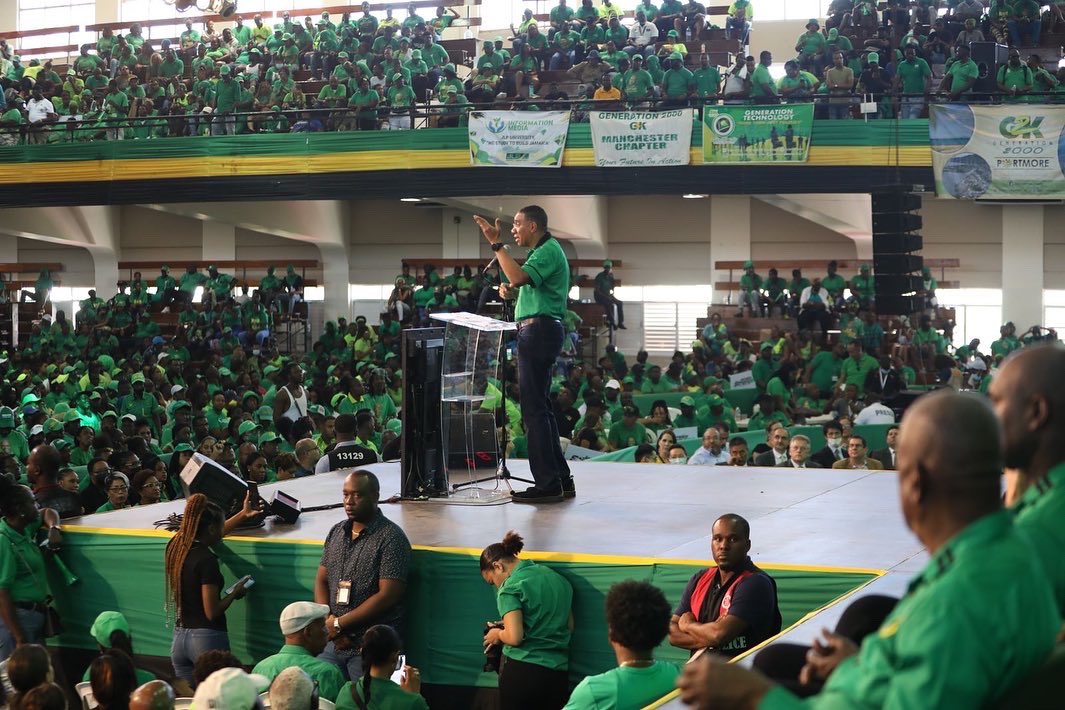 AndrewHolnessJM's tweet photo. Earlier today, I addressed the 79th Annual Conference of the Jamaica Labour Party. Unity and progress will make our nation strong! #JLP79 #JamaicaStronger #JLPConference #JLPStronger https://t.co/mAkQOQgSK3