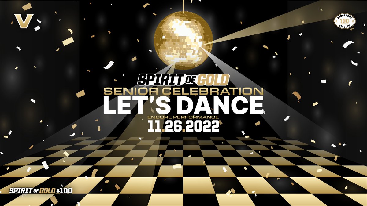 vandybands's tweet photo. Get up and dance with SOG #100 this Saturday as the Spirit of Gold celebrates our seniors in the final halftime show of the regular season! #AnchorDown #SOGILTB #SOG100 @vucommodores @VanderbiltU https://t.co/6d1jLud0d9