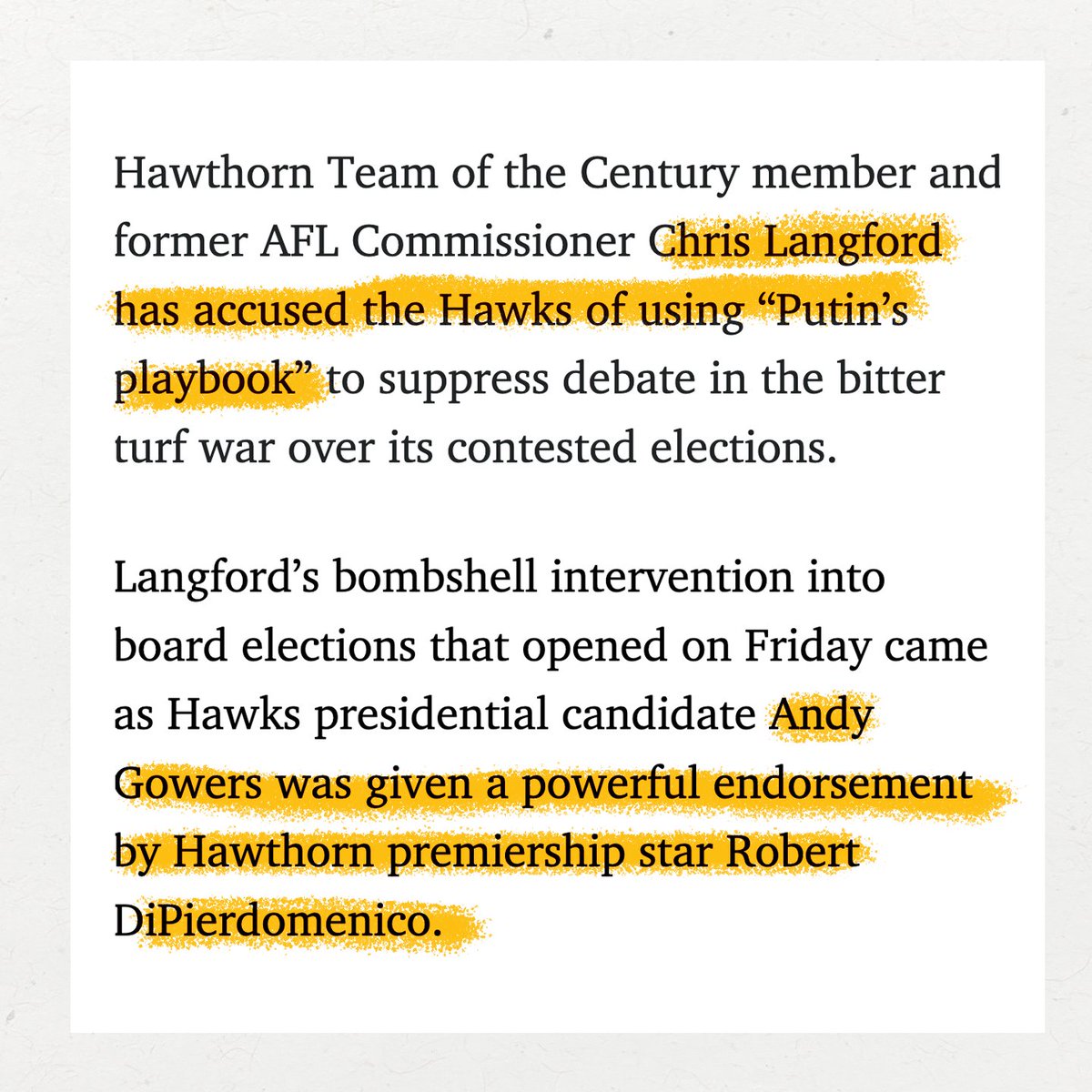 Hawks for Change tweet media