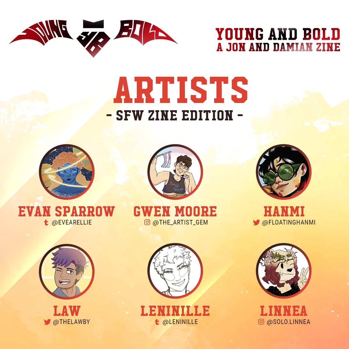 JDssZine's tweet photo. 💎 CONTRIBUTOR LINE-UP 💎 

🦇 Artists! https://t.co/Zlh3wML9Vu