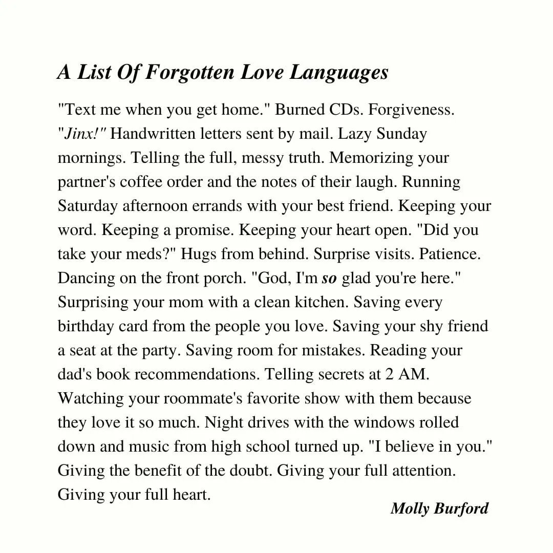 ThoughtCatalog's tweet photo. A List Of Forgotten Love Languages https://t.co/7mtGNncoYM