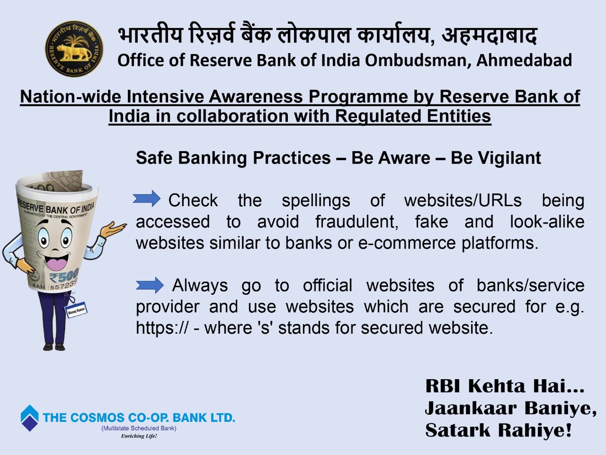 Cosmospune's tweet photo. Safety banking practices.
#cosmosbank #safetybankingpractices #bankingpractices #safebanking #cosmosafebanking #securebankingtips #securebankingforteens https://t.co/wEd1Yg8IEq