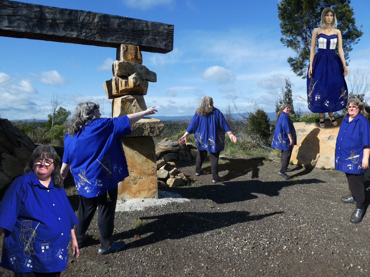 This was the result after the art show was finished Lucy's dress (called "bigger on the inside" ) is now my shirt