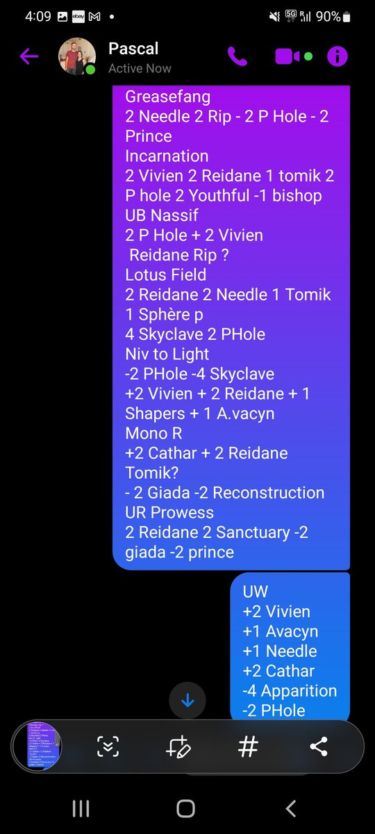 Sideboard guide for our Angels list from the RC since everybody is talking about it