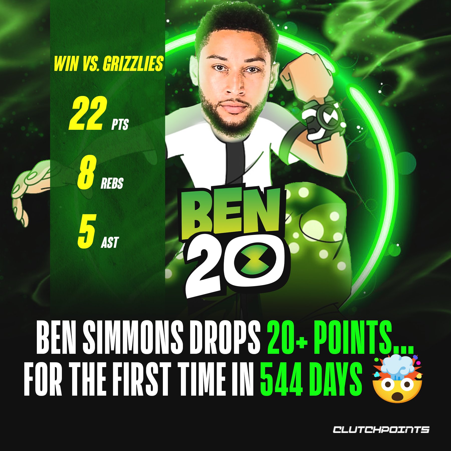 ClutchPoints on Twitter "Ben Simmons showed his finest form in 544