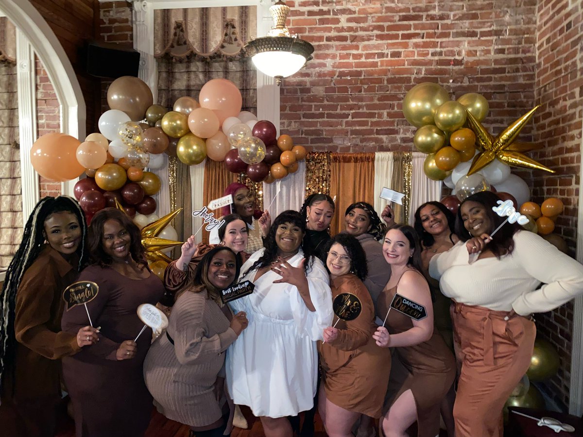 laulyyyyyy's tweet photo. A little crazy. A little loud. A lot of love. #bridesmaids 🤎💍 

#TheRhodesToCharles https://t.co/O5bCoVlAg7