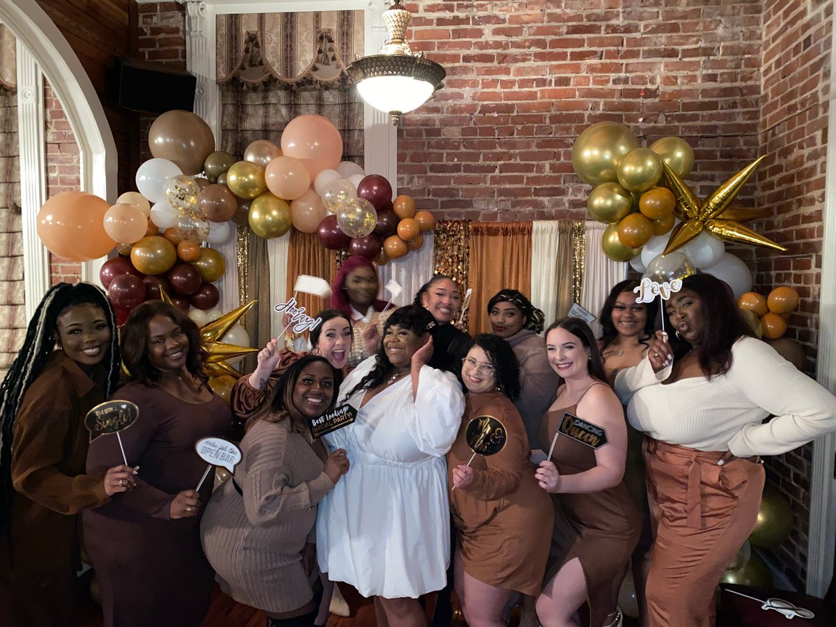 laulyyyyyy's tweet photo. A little crazy. A little loud. A lot of love. #bridesmaids 🤎💍 

#TheRhodesToCharles https://t.co/O5bCoVlAg7