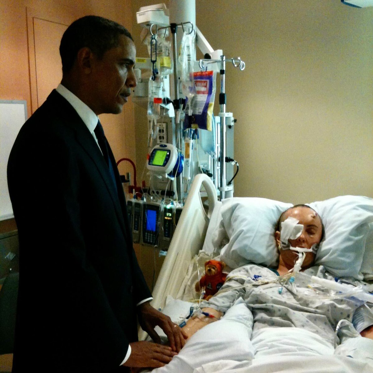After I was shot, and before I had even opened my eyes, then-President <a href="/BarackObama/">Barack Obama</a> visited me in the hospital.

He was—and still is—a true leader and a friend.

You can watch this moment and his interview in #GabbyMovie tonight on <a href="/CNN/">CNN</a>!