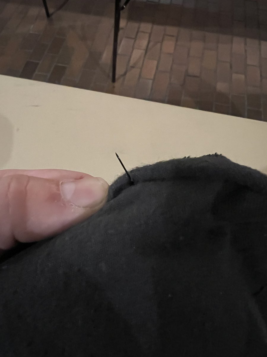 KevinPatrick_88's tweet photo. @UrbanOutfitters trynna stab me with this safety pin in my new jacket!! what’s up with that?? Cut a hole to get it out…$90 wasted https://t.co/i0Ono0OAWG