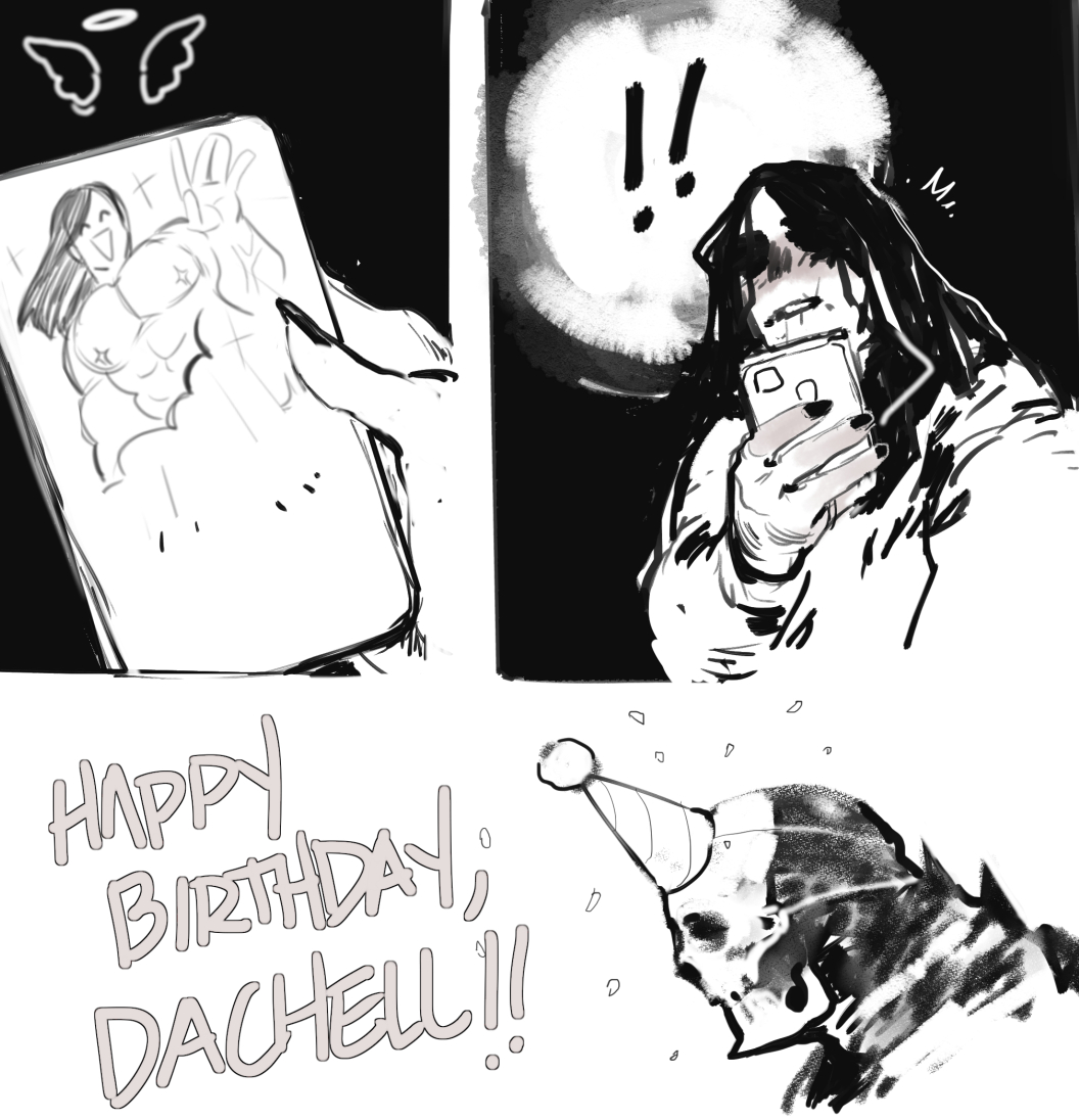 @dachell_ART This is TOO GENEROUS! 😭🙇💨💕💕💕 I hope today was wonderful for you~! It's been wonderful to get to know you and your art a bit better this year! 