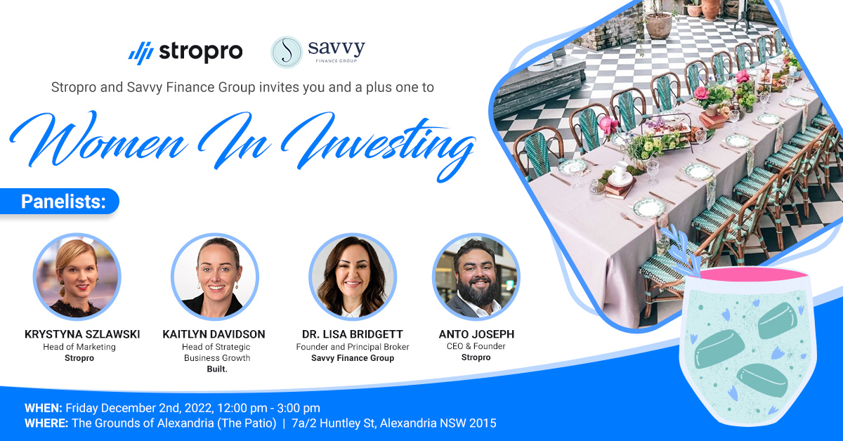 Stropro_'s tweet photo. One week left to register! 

Hear from our incredible lineup for our first Women In Investing event, in partnership with Savvy Finance Group .

Seats are limited, so register your spot by clicking this link: https://t.co/pSaXDZI7Ru 

#womenininvesting #financetips #alts https://t.co/yQiImaGPYS