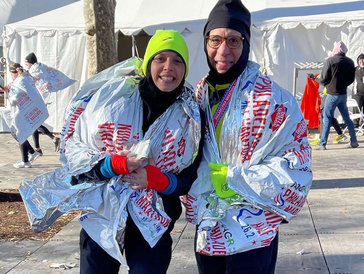 bctesche's tweet photo. Dr BROOKE on the move… Philadelphia Marathon! I’m filled with joy &amp; gratitude for this amazing experience even with super windy conditions &amp; frigid temperatures 🙏💛#GodIsGood #Gratitude #Joy #RunningRocks @PhillyCatholic @albova2 @John_Fierro3 @TonyBalistrere @Kolbe_Academy https://t.co/2MuEmqNDML