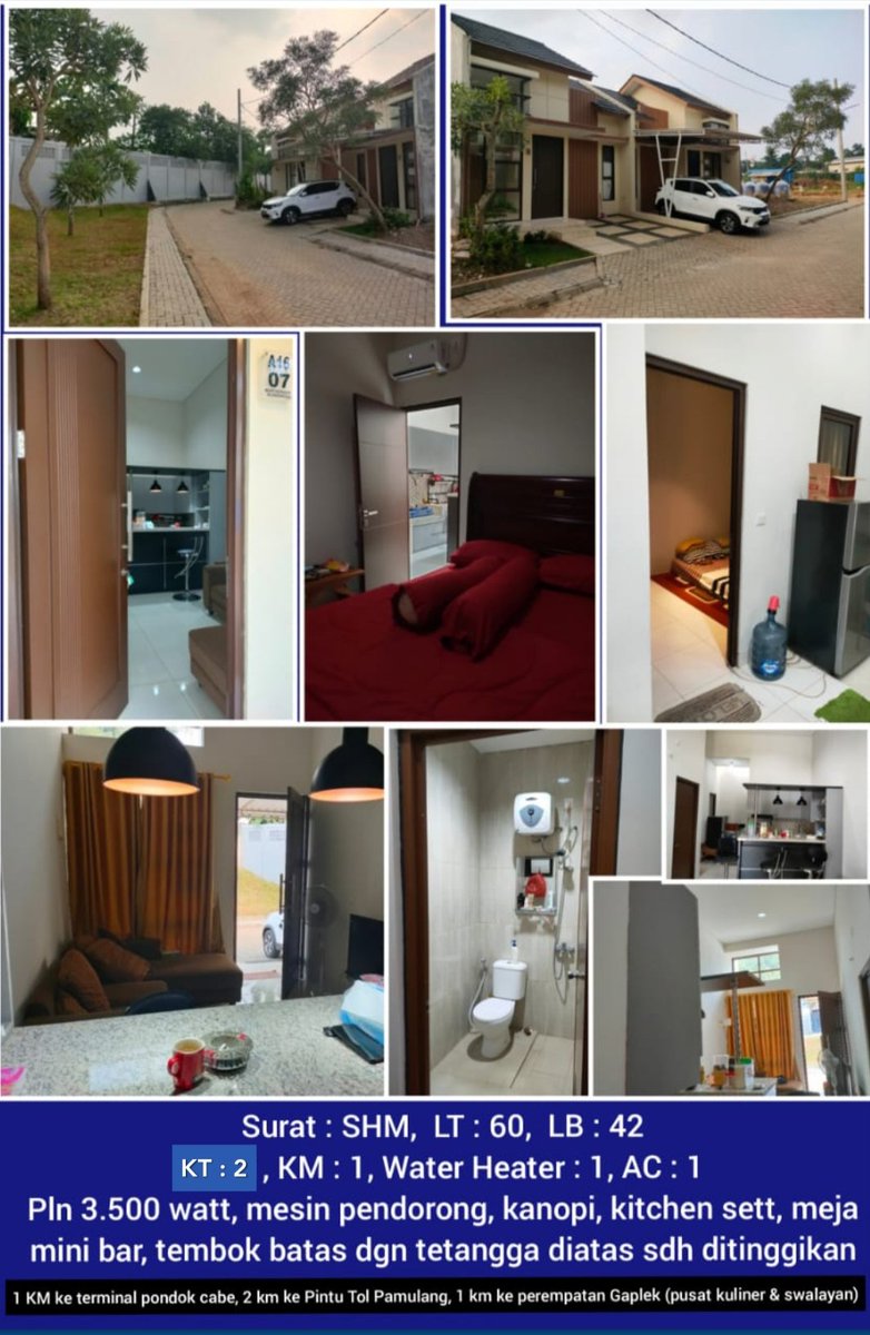 bugar_sehat_107's tweet photo. Rumah Jual Murah
650 juta nett TP, sdh SHM dan siap Huni.

Price List unit kosong dan blm SHM ada di 950 juta https://t.co/Ck16pZ9NIy