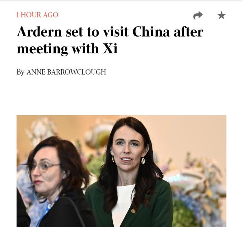Looks like Jacinta Ardern completely sold out to Xi