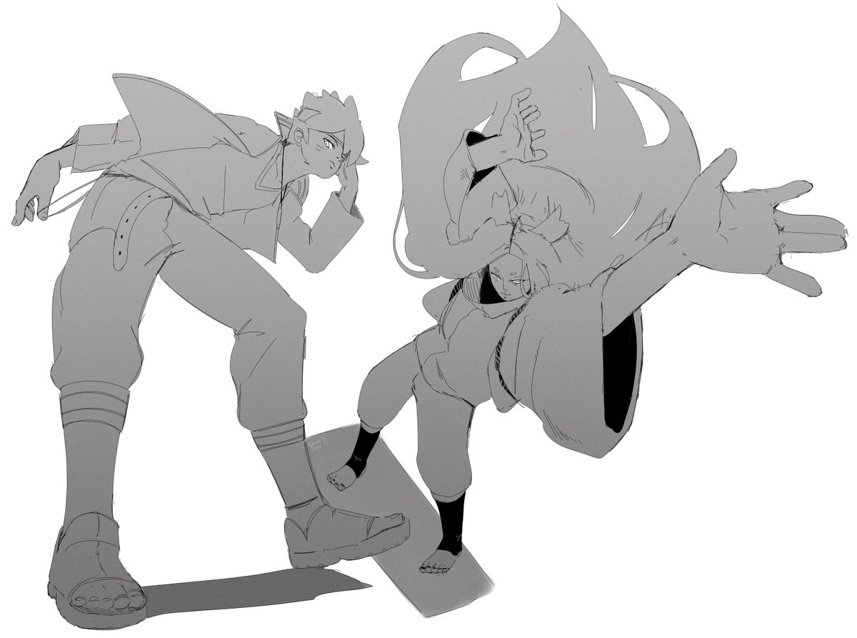 ChimpPimp's tweet photo. Boruto n Momoshiki fanart WIPs https://t.co/UGUkZ8H8so