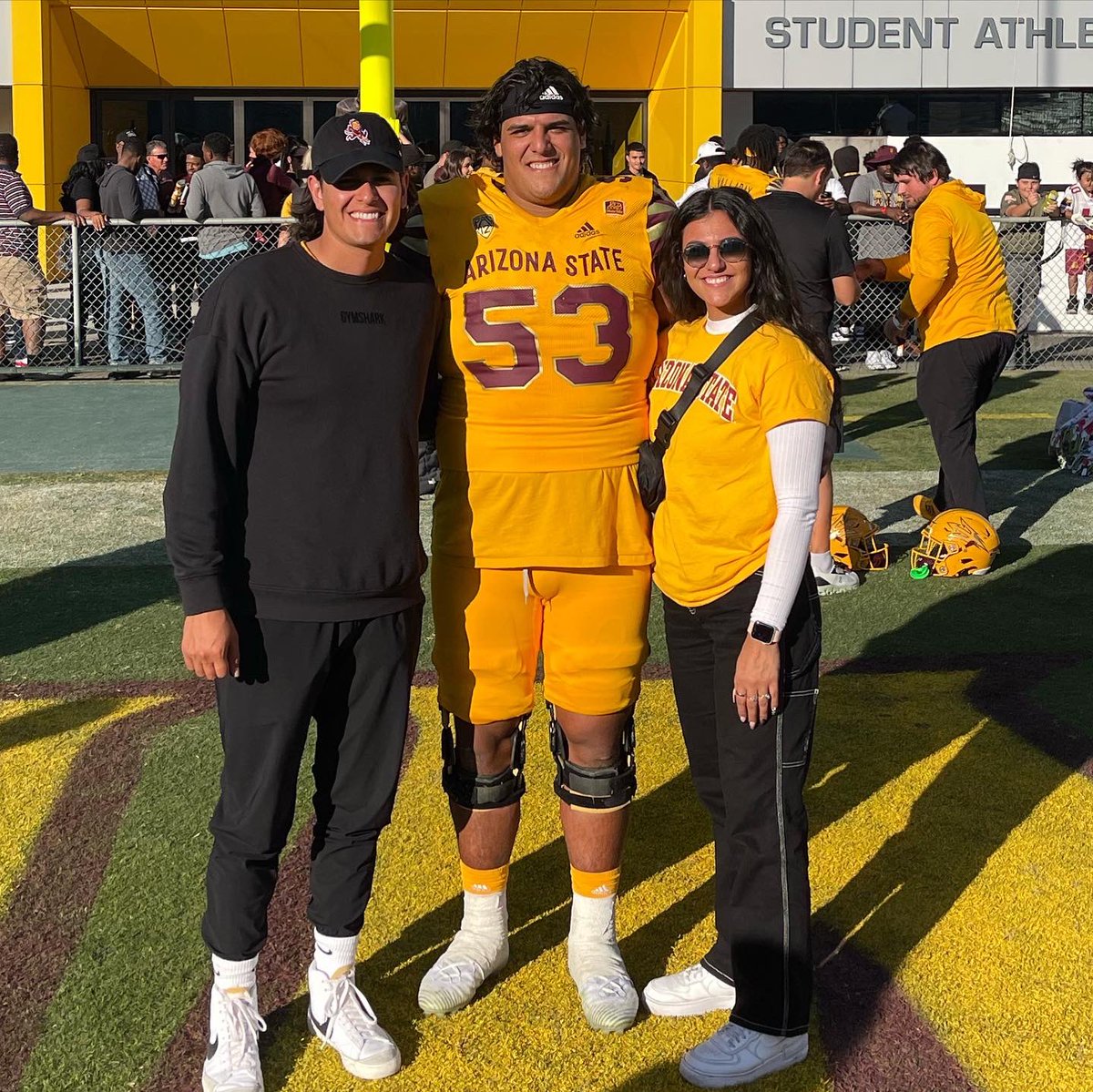 Bernica77's tweet photo. Last home game as a Sun Devil. Amazingly proud of you @Chris_mrtzz of all the work you’ve done! You might be quiet but mighty on the field! Job well done 🤟🏼thank you to @ASUFootball and @aguanos for your support to the players above all obstacles! #Ohana https://t.co/Kt2JxyEoYC