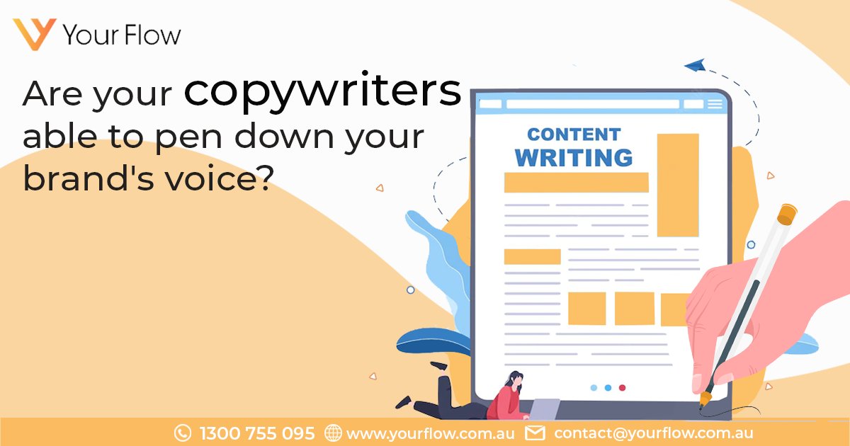 YourFlowAU's tweet photo. The importance of copywriting cannot be overstated, regardless of your organization's size. Your Flow Australia can provide a crisp, concise copy that motivates your audience. 
https://t.co/966yExM2WY
👉 contact@yourflow.com.au 📞 1300 755 095
 #copywritingservices #copywriting https://t.co/guZWXmHKl1