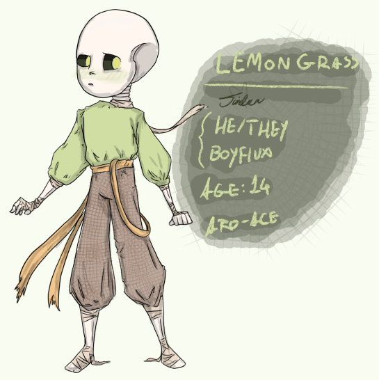 ObviouslyJaiden's tweet photo. Guys, gals, and non-binary pals... I present to you, Lemongrass! #musictale #undertale #undertaleau https://t.co/3d8NdanoKX