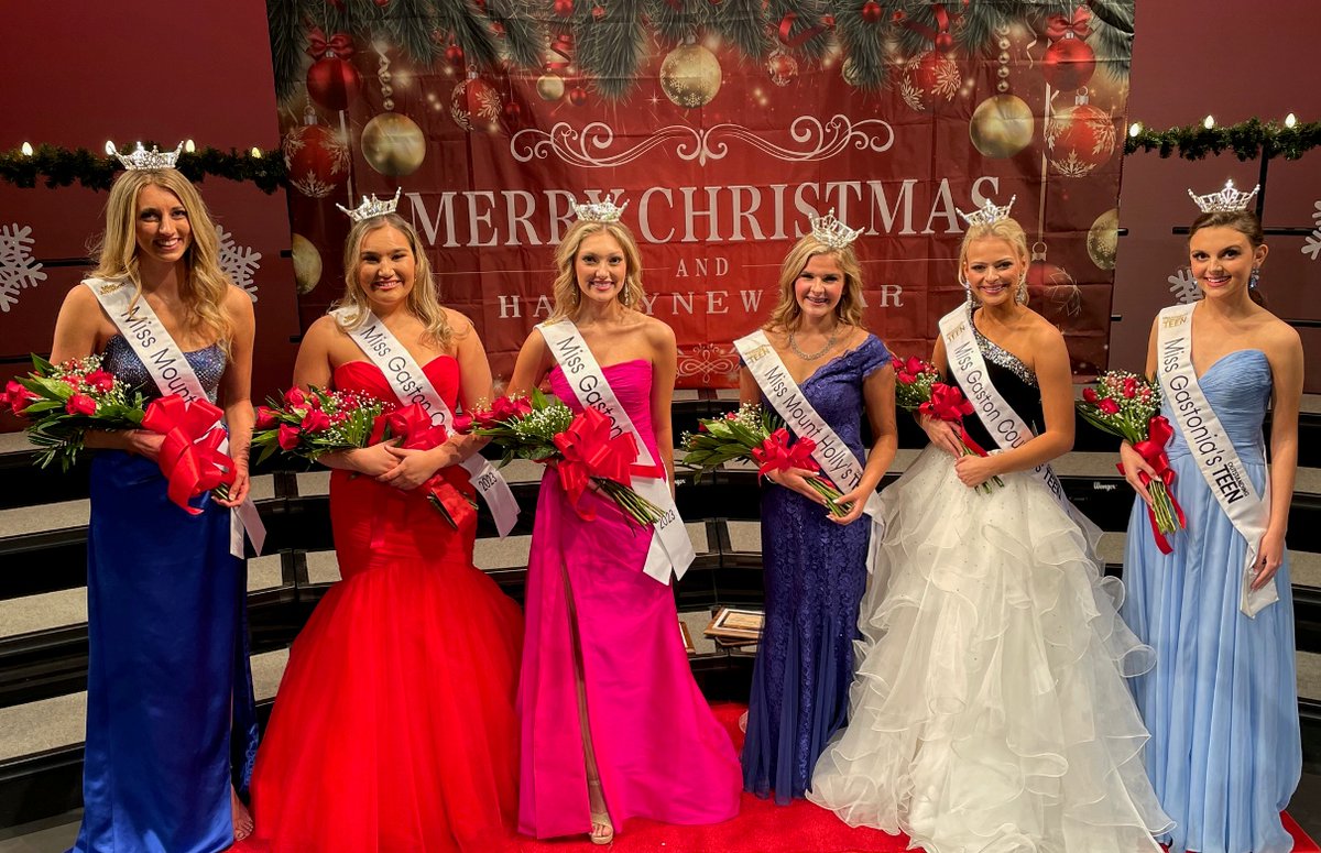 OUR QUEENS FOR 2023 ...
Miss Mount Holly  – Jaime Logan
Miss Gaston County  – Erin Emiroglu
Miss Gastonia  – Haley Price
Miss Mount Holly’s Outstanding Teen  – Reece Williams
Miss Gaston County’s Outstanding Teen  – Madelyn Evans
Miss Gastonia’s Outstanding Teen  – Ava Socarras