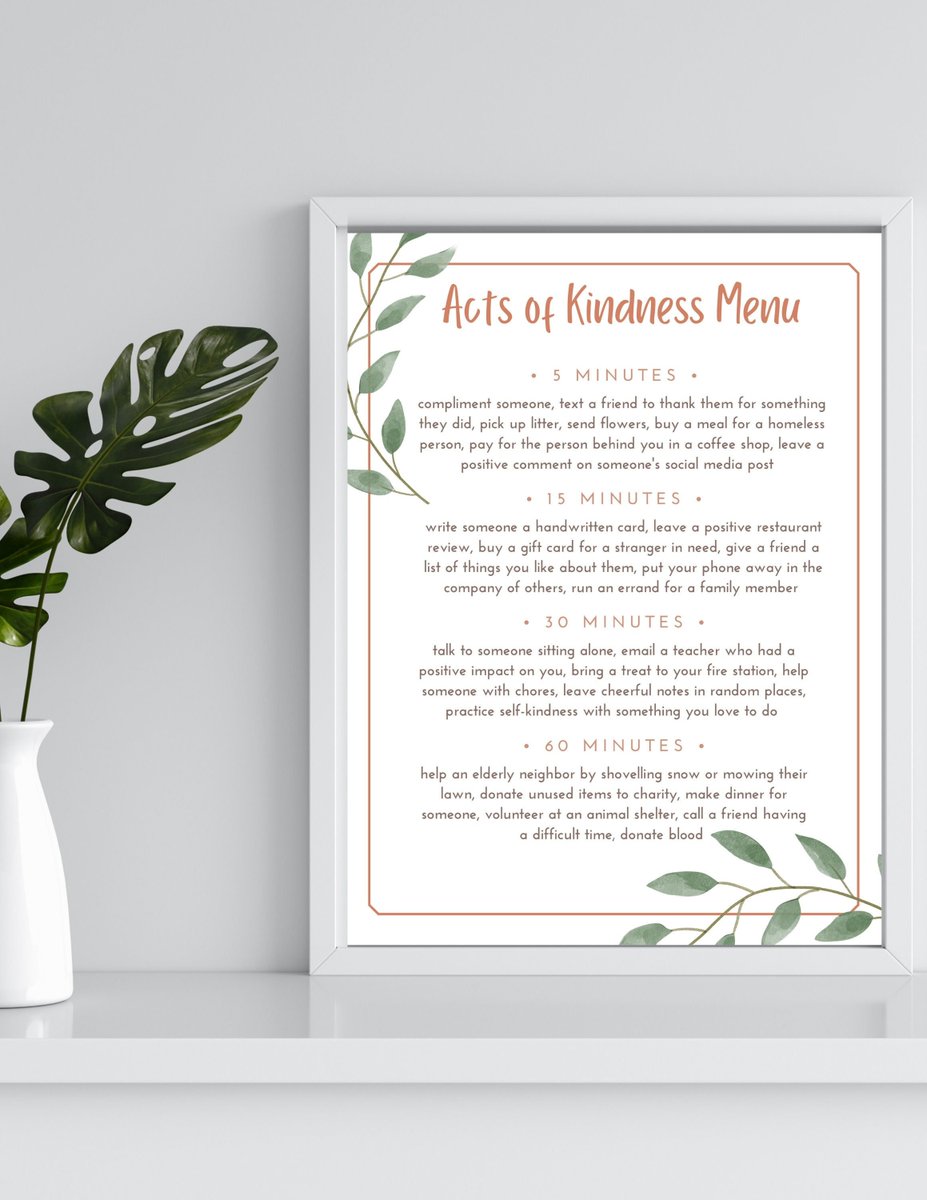 LeviosaDigital's tweet photo. Acts of Kindness Menu, Therapy Worksheet, Counselling Printable, Positive Psychology, Kindness Activity, Social Work Tool, Coping Skills https://t.co/qJaLET55M5 #strengthsbased #positivepsychology #therapytool #counsellingtemplate #therapyworksheet #socialworktools https://t.co/t6IuXoH7gl