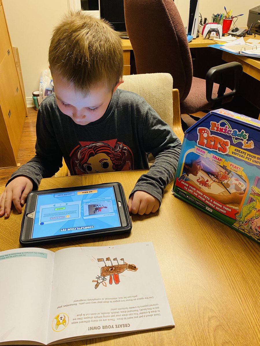 Snowangel2004's tweet photo. Thank you @Tryazon for choosing my family for the @pixicade Pets Party! My son loved creating his pet and being able to bring it to life and play with it on his iPad! I LOVE that it combines being creative and fun together! 🥰 #PixicadePets #BitOGenius #DrawSnapPlay #Tryazon https://t.co/FROW9dFBzN