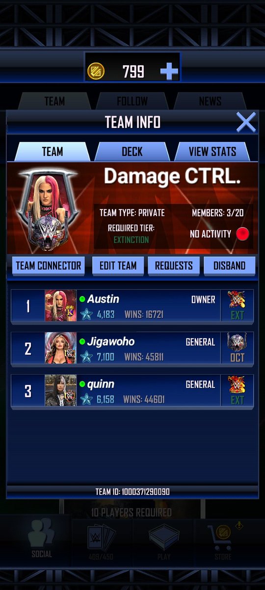 New team that's octane and needing members ext++ and up mail me I'm Austin or request #wwesupercard #supercard <a href="/WWESuperCard/">WWE SuperCard</a>