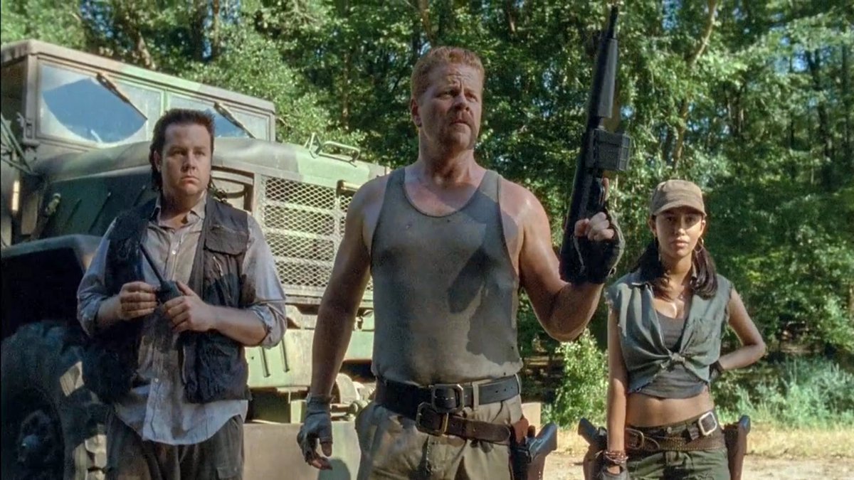 if you told me eugene was going to be the only one of these three that survives to the end of the series I would have laughed in your face #TWD #TheWalkingDead