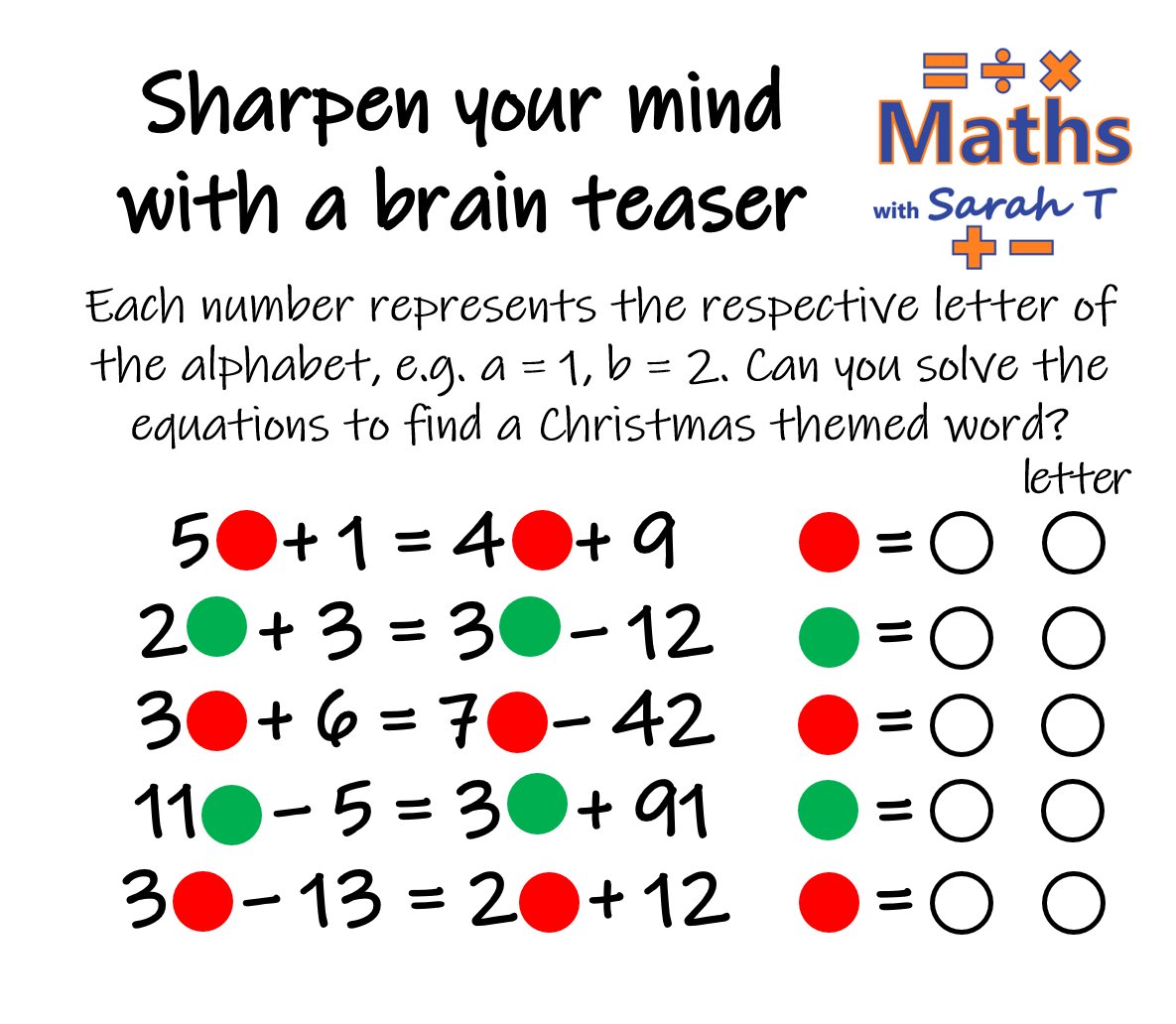Maths with SarahT tweet media