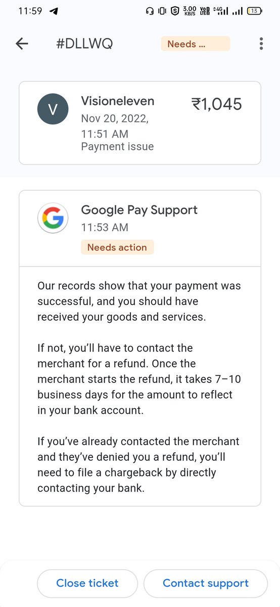 ShivaS97's tweet photo. @Vision11ofc 
I was added money in my vision 11 app money also debited from my bank but not deposited in my vision 11 app please resolve this issue as soon as possible....
Here's the proof... https://t.co/PQPzxXiiOP