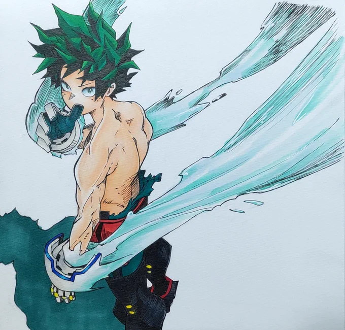 デク描きました。#ヒロアカ #模写 