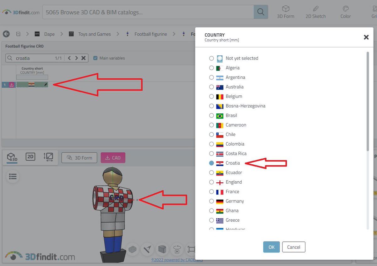 bit.ly/3tN2beA
3Dfindit - click on Edit and choose your country soccer figurine!
#soccer #worldcup #figurine #freedownload #configurator #quatar2022