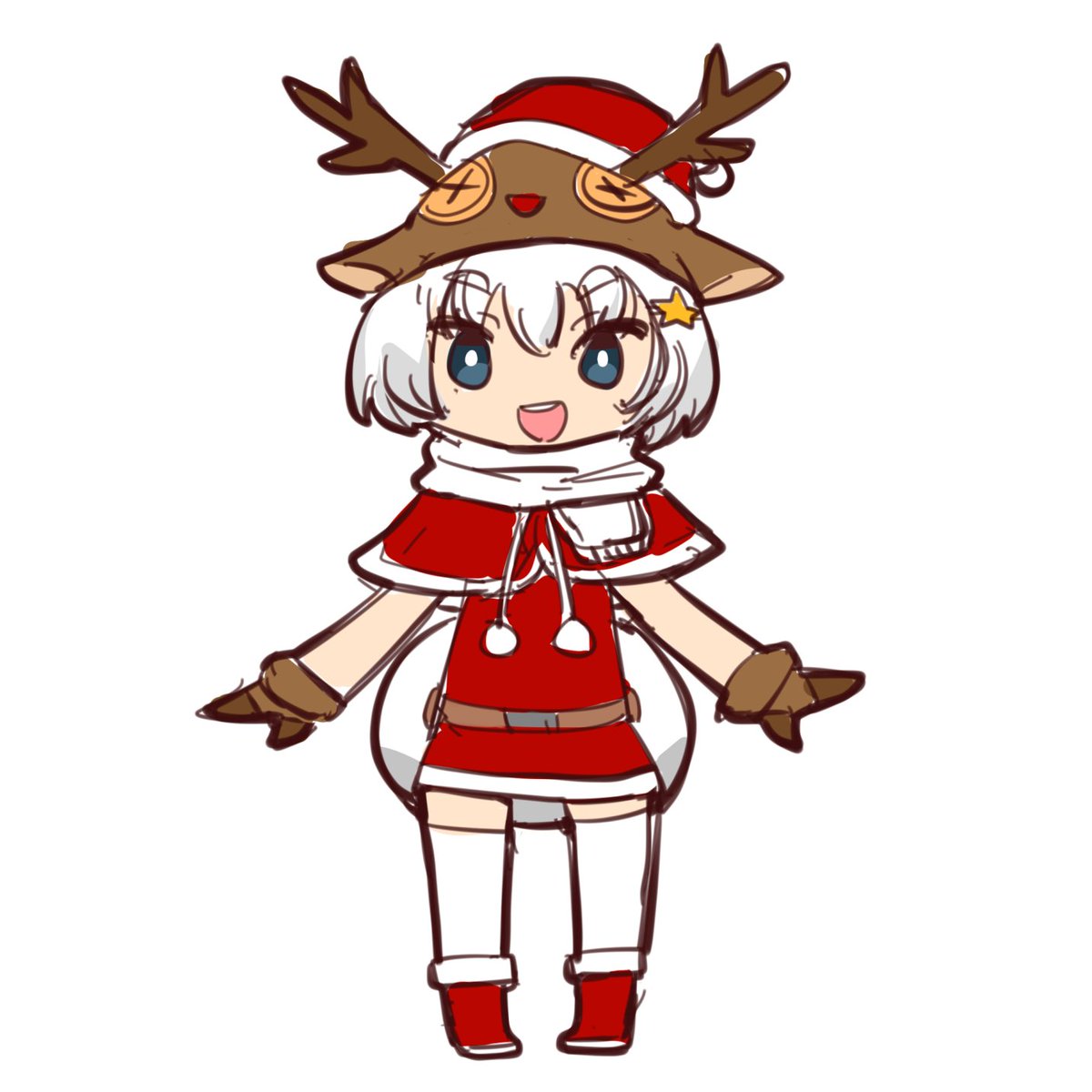 「クリスマス向けアバターこんな感じの子作ろうかな 」|赤崎でんじろー🐞お仕事募集中のイラスト