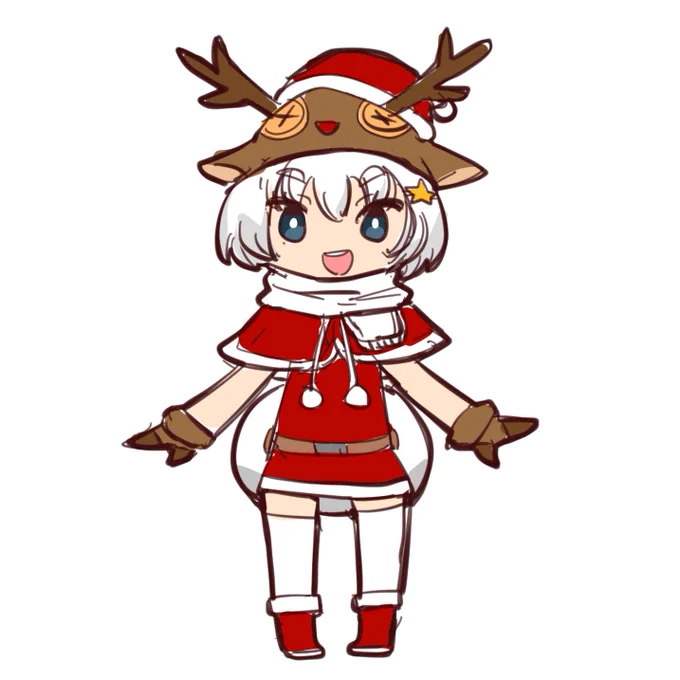 クリスマス向けアバターこんな感じの子作ろうかな 