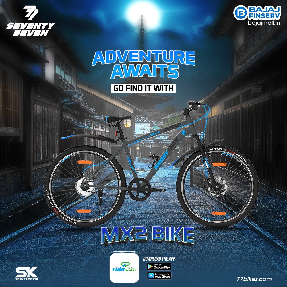 77_bikes's tweet photo. #77Bikes 🚴‍♀️
Adventure with #mx2bike will always keep you in a state of happiness. 😊
.
.
Buy now from Bajaj Mall :- https://t.co/WqP97UdyvN 
.
.   
#seventysevencycle #mx2cycyle #adventure #bikelovers #champion #rideandplay #app #greatfeatures #download 
https://t.co/8FyhVkZ3mV https://t.co/xNe64O188K
