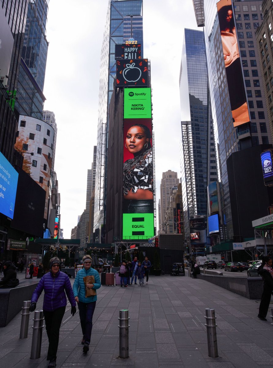 In Times Square, New York🥺🙏🏾I’m so honored #equalafricaambassador November <a href="/SpotifyAfrica/">Spotify Africa</a>