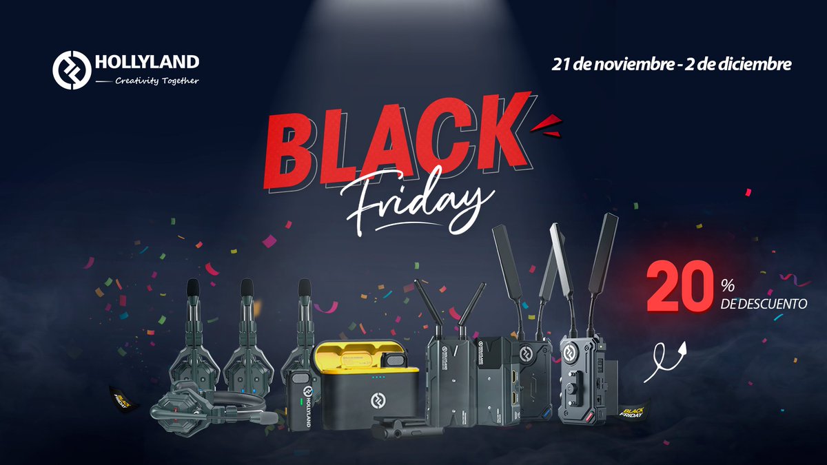 ROBISA's tweet photo. 🙌 ¡¡¡COMIENZAN NUESTRAS PROMOCIONES DE @Hollyland_Tech en #RobisaShop !!!
➡ Desde hoy hasta el 28 de noviembre no te pierdas nuestras exclusivas ofertas en https://t.co/GwNXog38l2
#Hollylandtech #hollyview #video #production #filmmaking #blackfriday https://t.co/4aHlXGKPxu