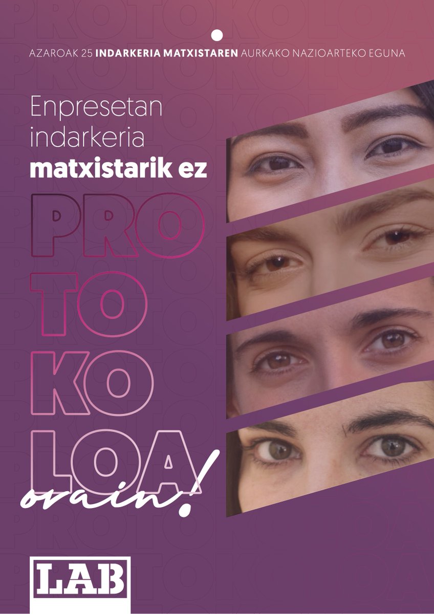 LABsindikatua's tweet image. Indarkeria matxistari aurre egiteko tresna eta protokolo eraginkorrak exijituko ditugu azaroaren 25ean #A25 #LantokietanAske
👇👇👇
lab.eus/indarkeria-mat…