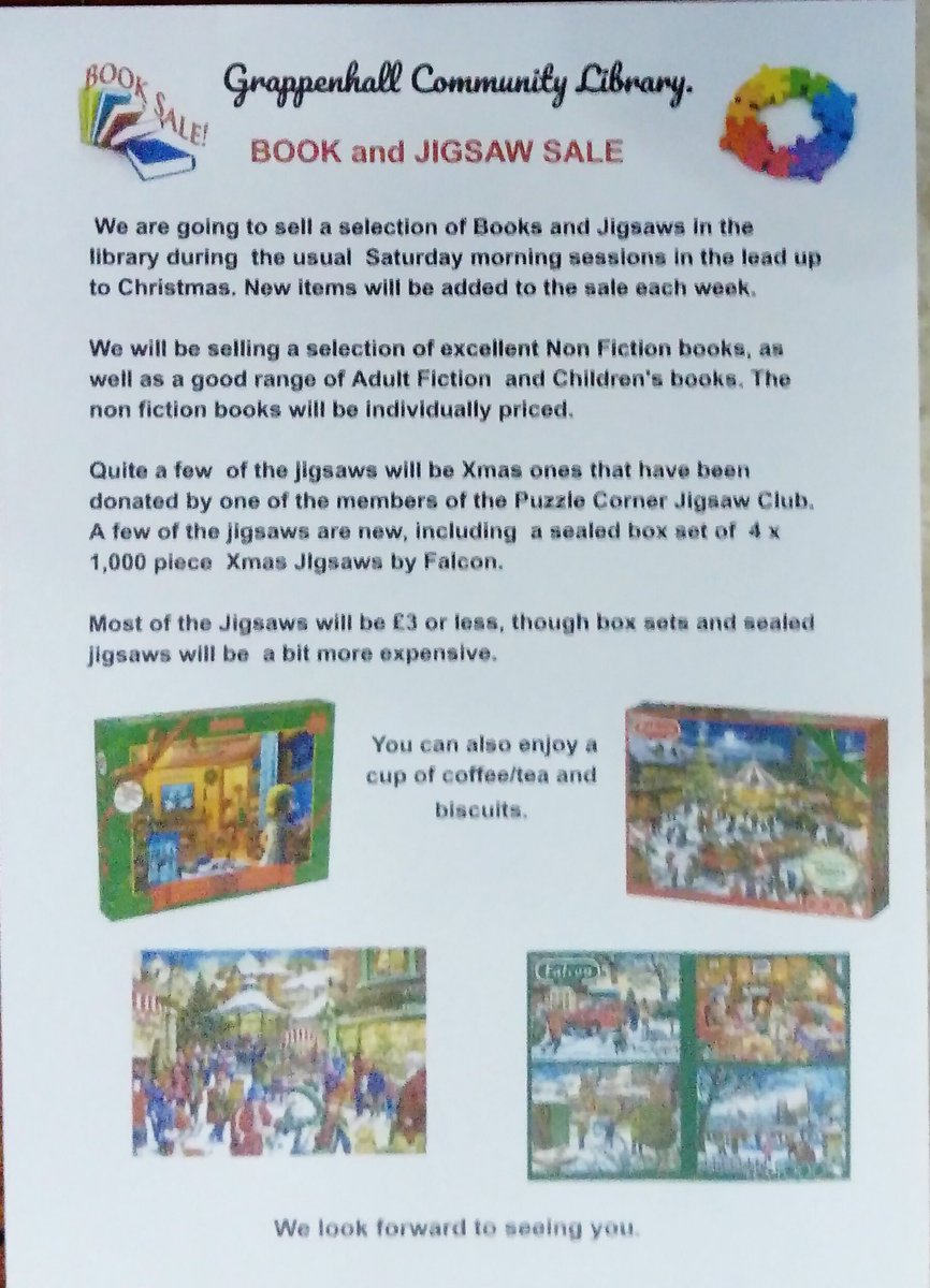 Library Book and Jigsaw Sale!