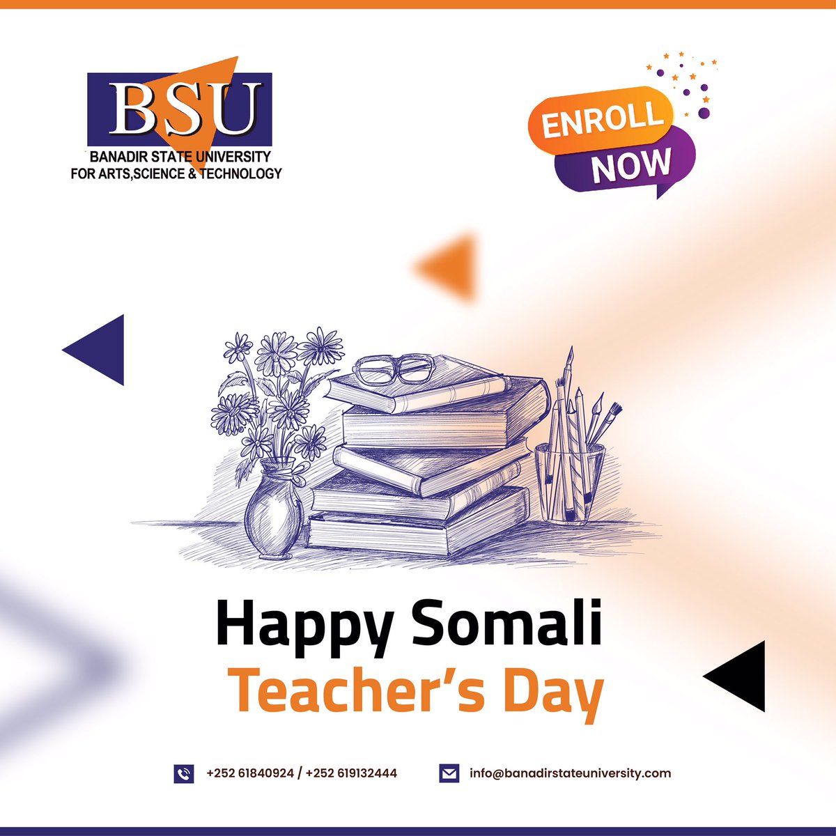 BSU017's tweet photo. The 21st November marks #Somali teacher’s day. Due to this monumental day, we extend our deepest gratitude to the Somali teachers across this nation. Congratulations. Your efforts and dedications are much more praiseworthy. Happy Somali teacher’s day. 
#happy_Somali_Teachers_Day. https://t.co/eT3ZiQykFq
