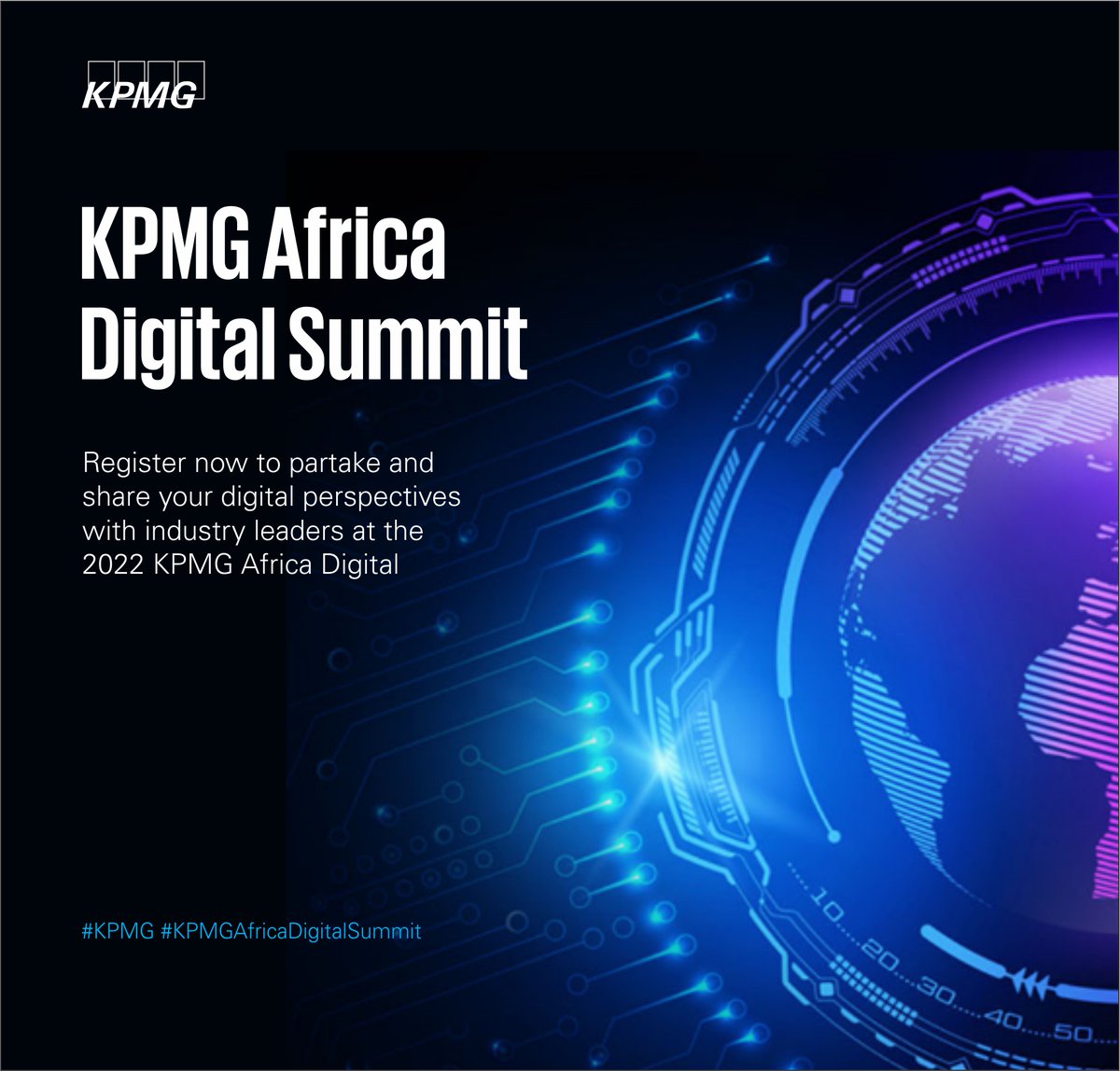Register now to partake and share your digital perspectives with industry leaders at the 2022 KPMG Africa Digital Summit: bit.ly/3WmQZlX

#KPMG #KPMGAfricaDigitalSummit #KPMGAfrica