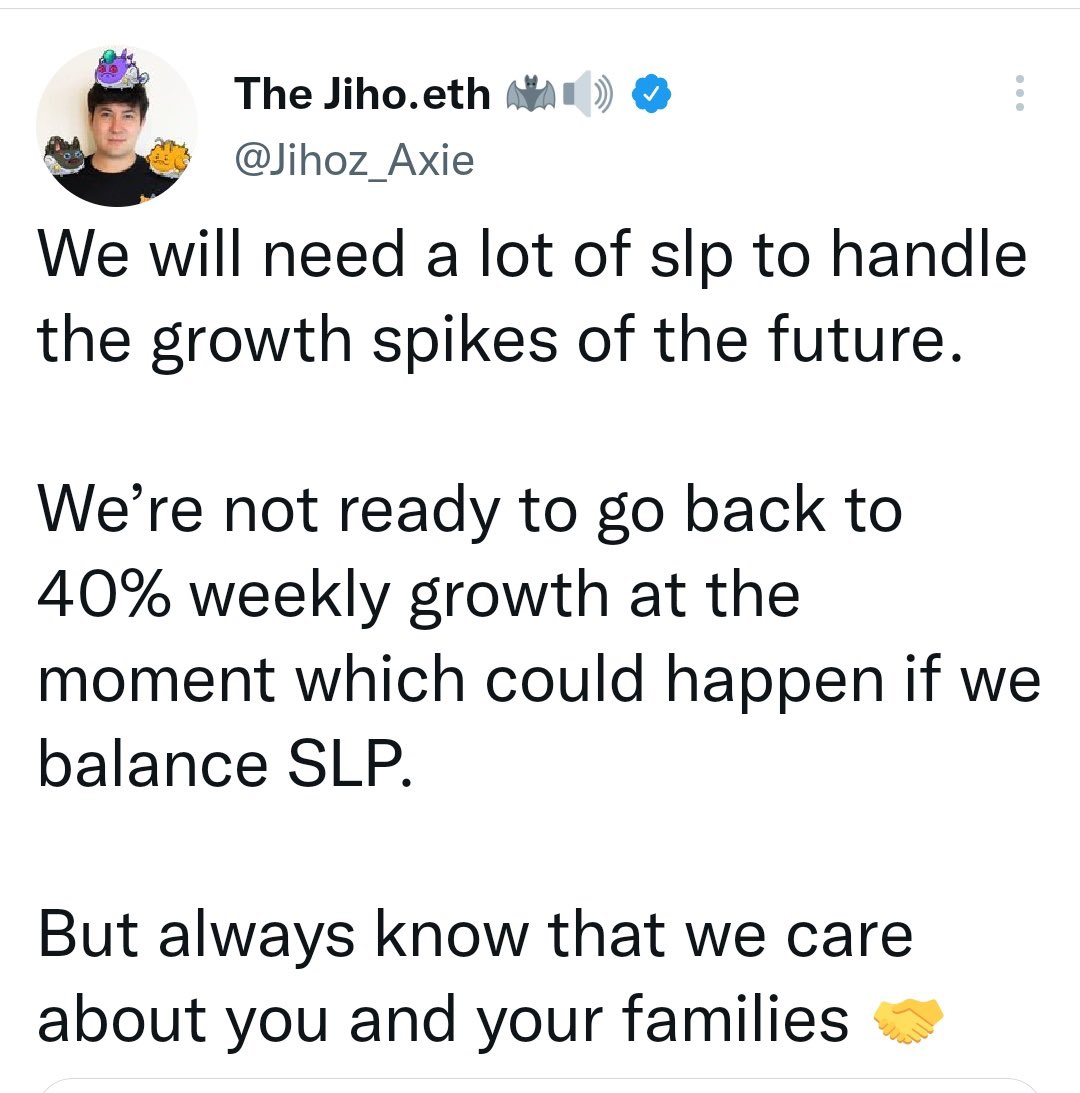 damian1_dd's tweet photo. @Jihoz_Axie Jihoz has been ,good for thousands of axie players ,but has been bad for millions, 2.8 million playeds probably https://t.co/ZVoih1echn