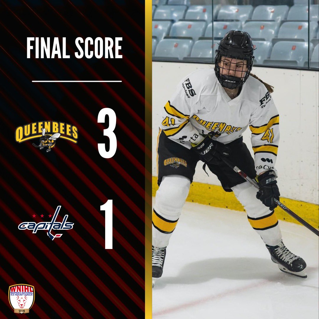 QueenBeesHockey's tweet photo. U16 Ice Bees take the W in London! 
Goals from Egginton x2 and Bennett. 
Player of the game - Sophie Kingsbury
Spirit of the game - Sophia Duncan

���🐝🐝
#IceBees | #WNIHL https://t.co/y6AF3ECf7m
