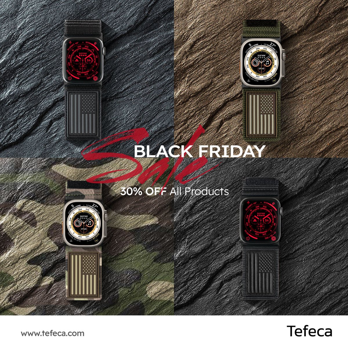 tefeca's tweet photo. Black Friday Sale Starts Now ! Tefeca Fortitude Series Ultra Wide Apple Watch Band
30% Off All Products https://t.co/bb5CYlTu19